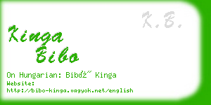 kinga bibo business card